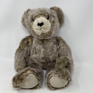 Faux Lynx Teddy Bear from Restoration Hardware, Plush/Stuffed Animal Brown - 14"